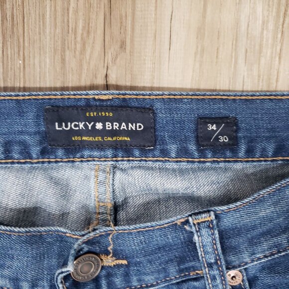 Lucky Brand 363 Straight Men's Size 34x30 Medium Wash Straight Legs Jeans - Picture 2 of 10